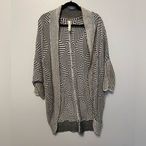 Pattern warm cardigan